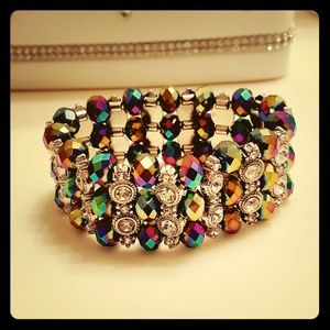 3 Layered Multicolor Stretch Bracelet